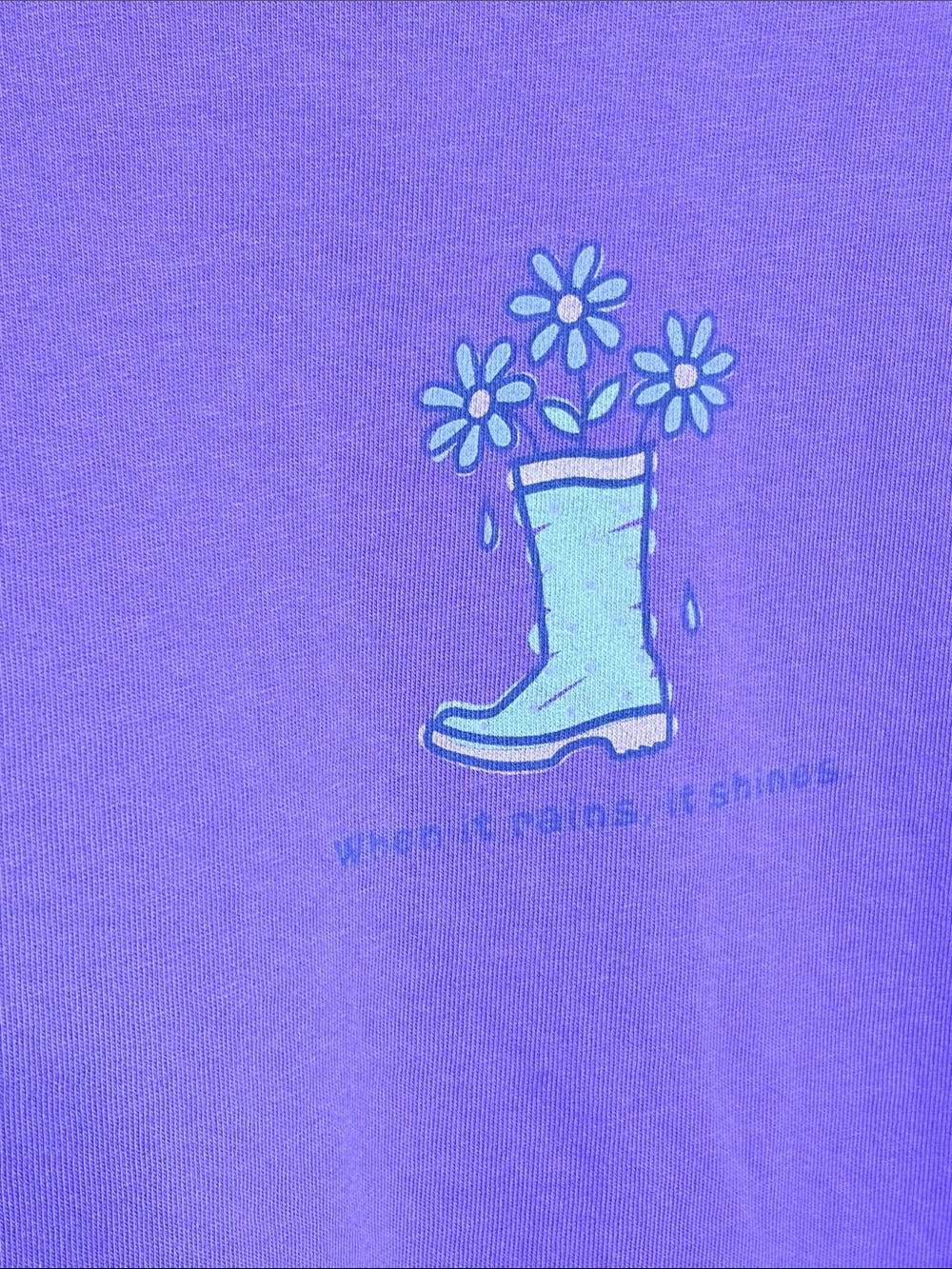 Life Is Good - Woman’s Purple Long Sleeve Tee with Rain Boot Graphic (XL) - Picture 2 of 11